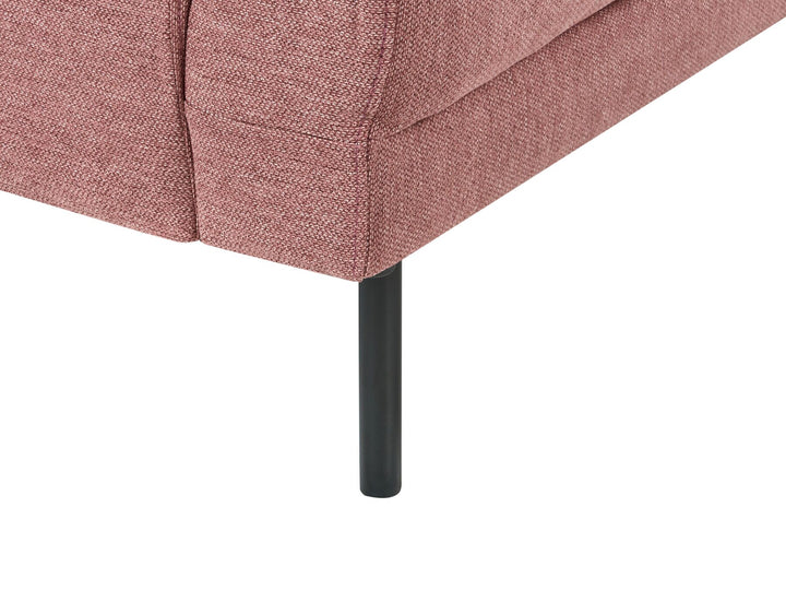 Breda Left Hand 4 Seater Fabric Corner Sofa Pink Brown