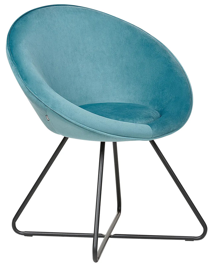 Dining Chair Velvet Light Blue Richie