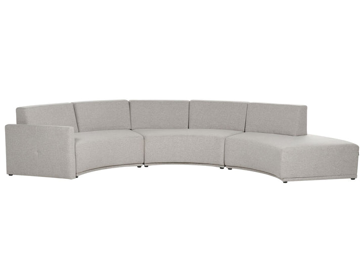 Bolen 6 Seater Curved Linen Sofa Grey 
