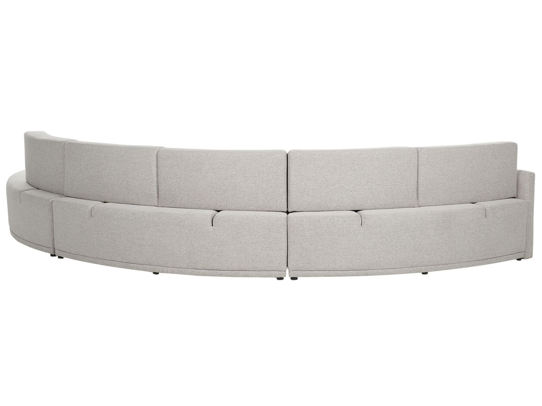 Bolen 6 Seater Curved Linen Sofa Grey