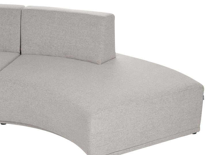 Bolen 6 Seater Curved Linen Sofa Grey