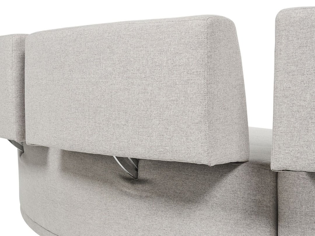 Bolen 6 Seater Curved Linen Sofa Grey