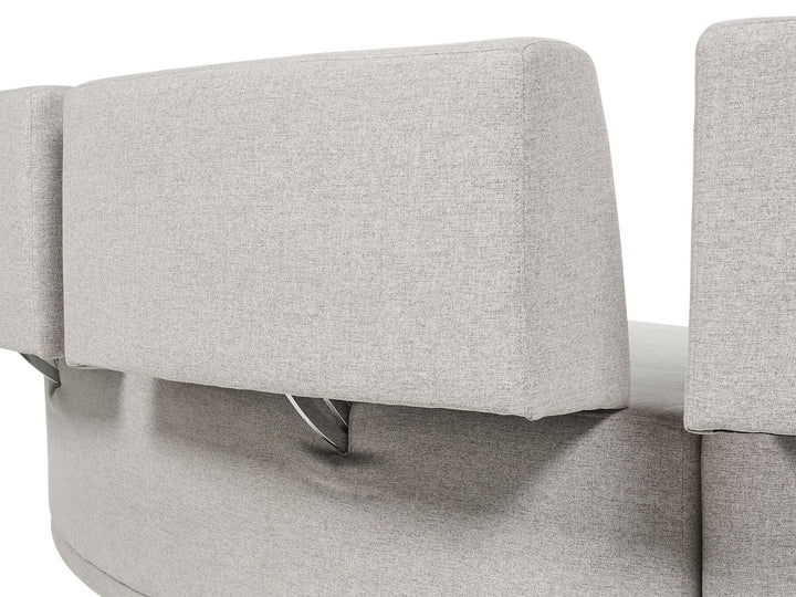 Bolen 6 Seater Curved Linen Sofa Grey