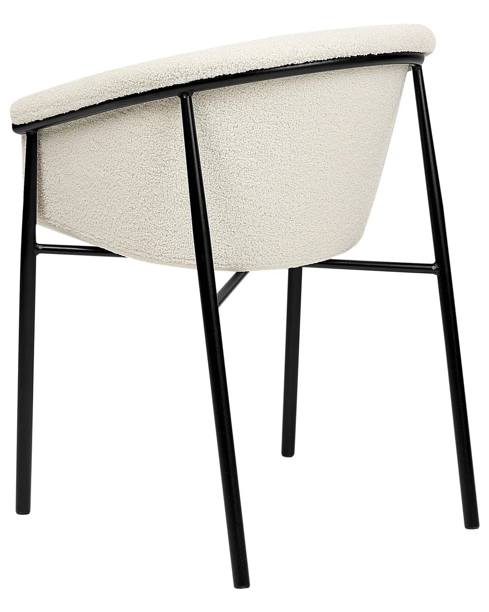 Set of 2 Dining Chairs Boucle Off-White Sweet