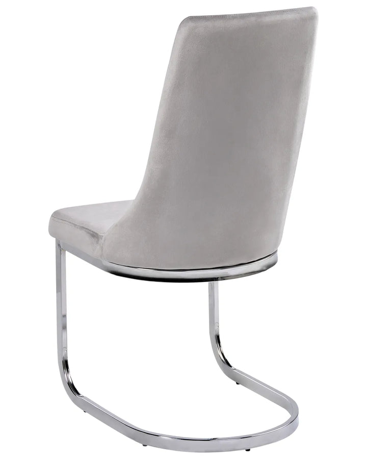 Set of 2 Dining Chairs Fabric Light Grey Klea