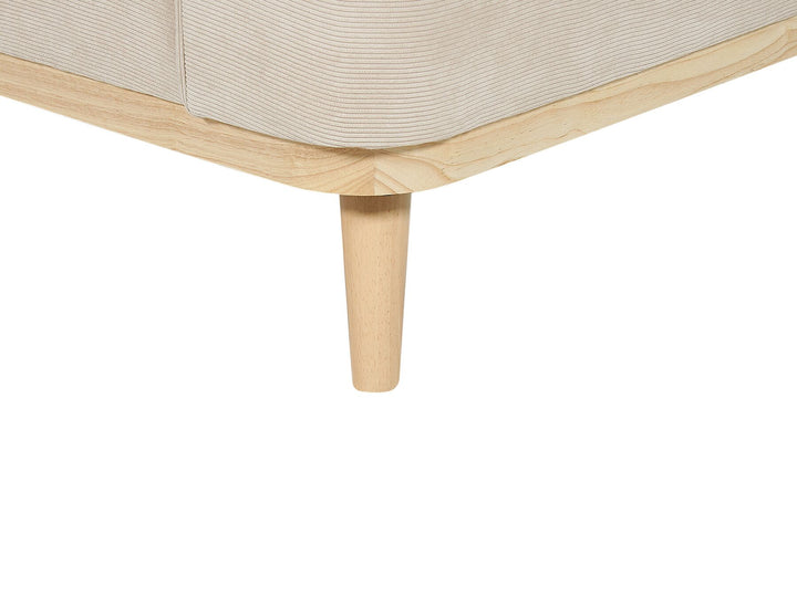 Simos Right Hand Jumbo Cord Corner Sofa Beige