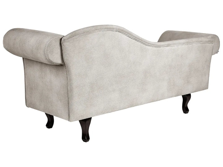 Right-Hand Chaise Lounge Velvet Taupe Lydia