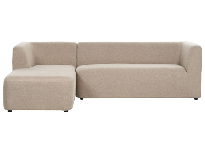 Laxa Right Hand Fabric Corner Sofa Beige 