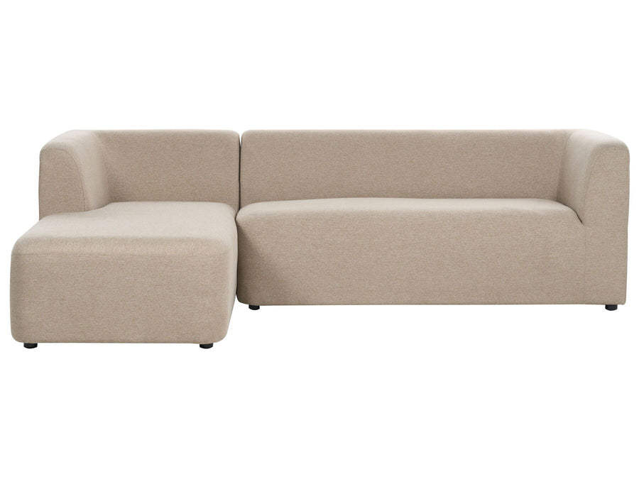 Laxa Right Hand Fabric Corner Sofa Beige 