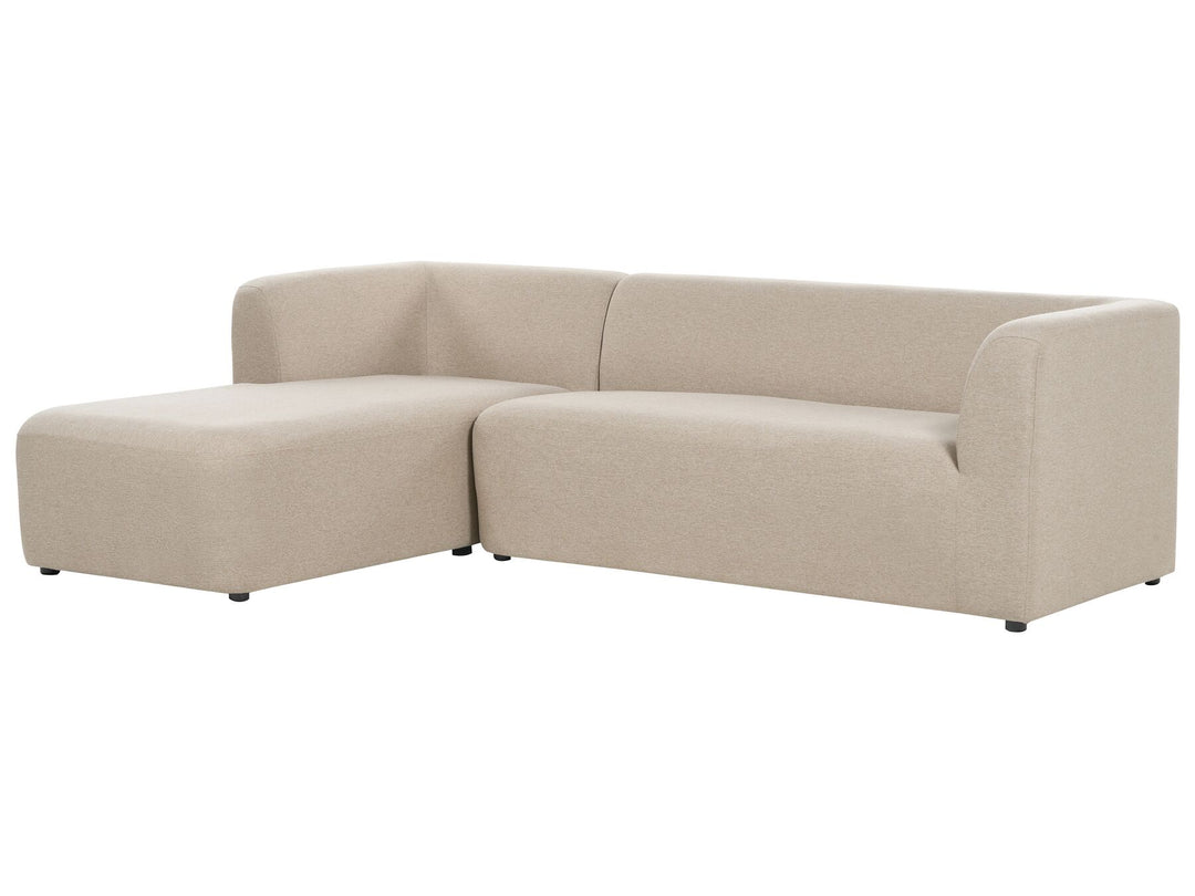 Laxa Right Hand Fabric Corner Sofa Beige