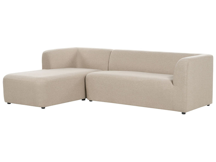 Laxa Right Hand Fabric Corner Sofa Beige