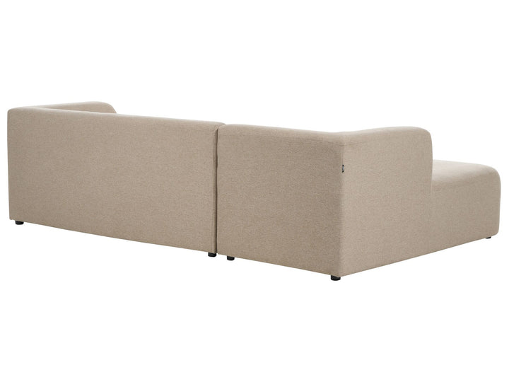 Laxa Right Hand Fabric Corner Sofa Beige