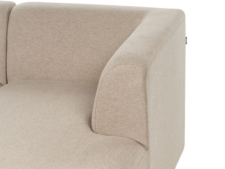 Laxa Right Hand Fabric Corner Sofa Beige