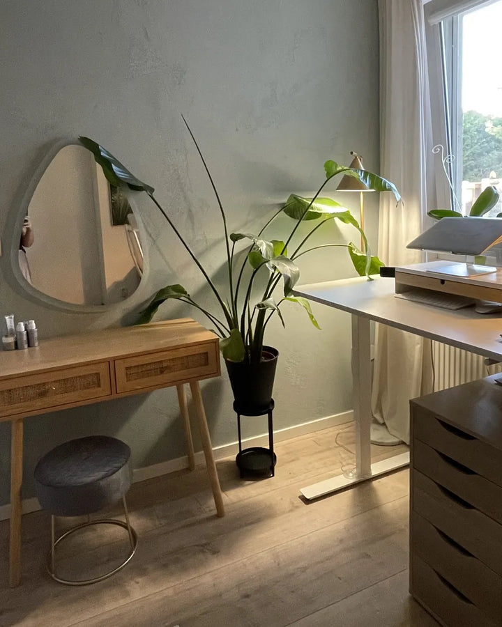 Console Table Light Brown Practical Drawers Vostia