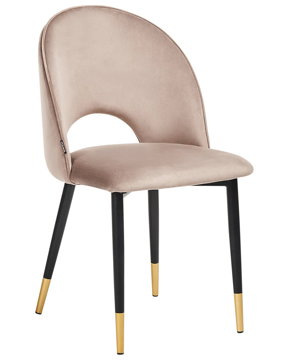 Set of 2 Dining Chairs Velvet Taupe Olivia