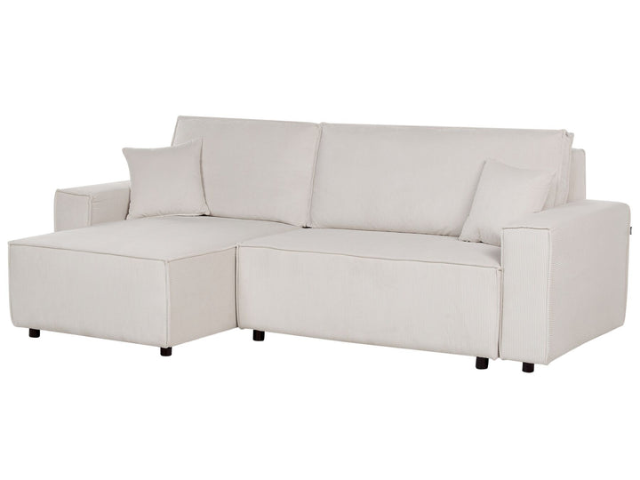 Abacka Sofa Bed Off-White Corduroy Right Hand