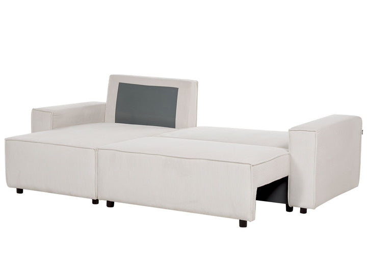 Abacka Sofa Bed Off-White Corduroy Right Hand