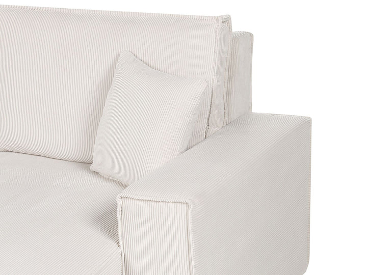 Abacka Sofa Bed Off-White Corduroy Right Hand