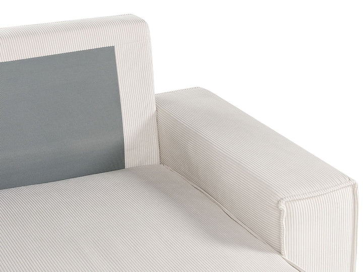 Abacka Sofa Bed Off-White Corduroy Left Hand