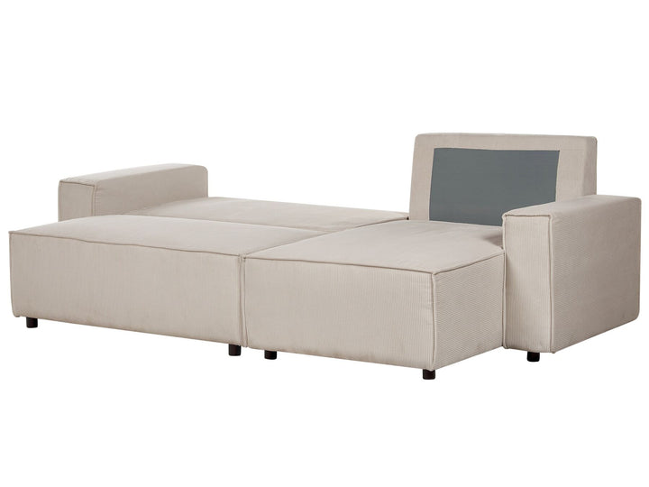 Abacka Sofa Bed  Beige Corduroy Left Hand