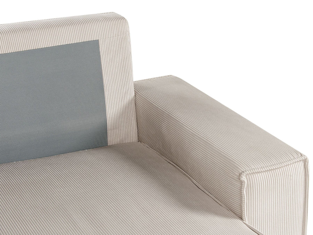 Abacka Sofa Bed  Beige Corduroy Left Hand