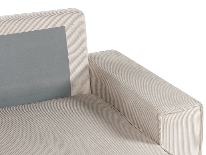 Abacka Sofa Bed  Beige Corduroy Left Hand