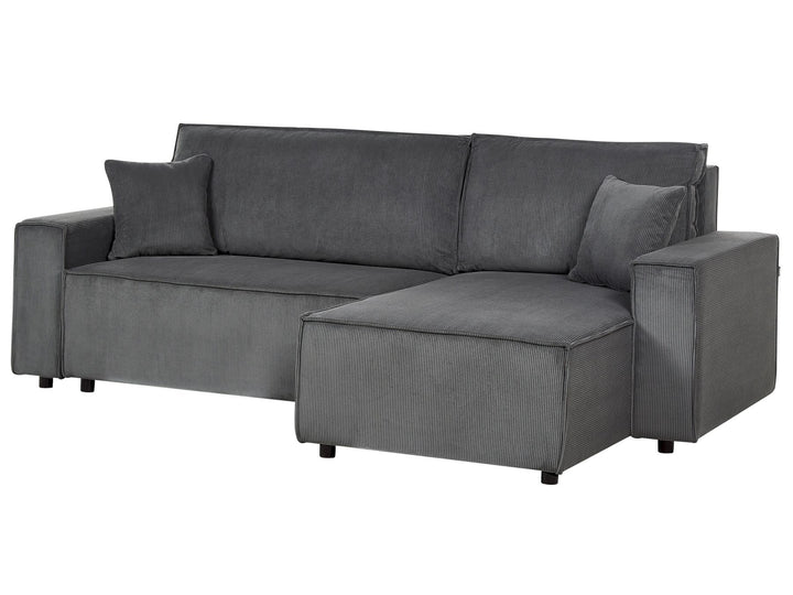Abacka Sofa Bed Graphite Grey Corduroy Left Hand