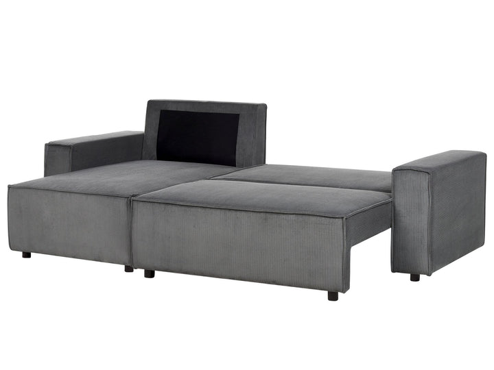 Abacka Sofa Bed Graphite Grey Corduroy Right Hand