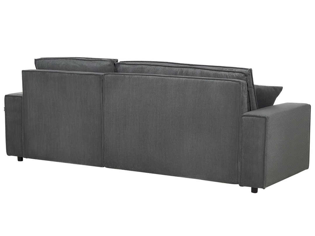 Abacka Sofa Bed Graphite Grey Corduroy Left Hand