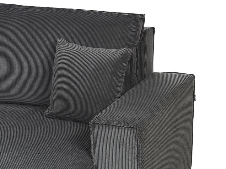 Abacka Sofa Bed Graphite Grey Corduroy Left Hand