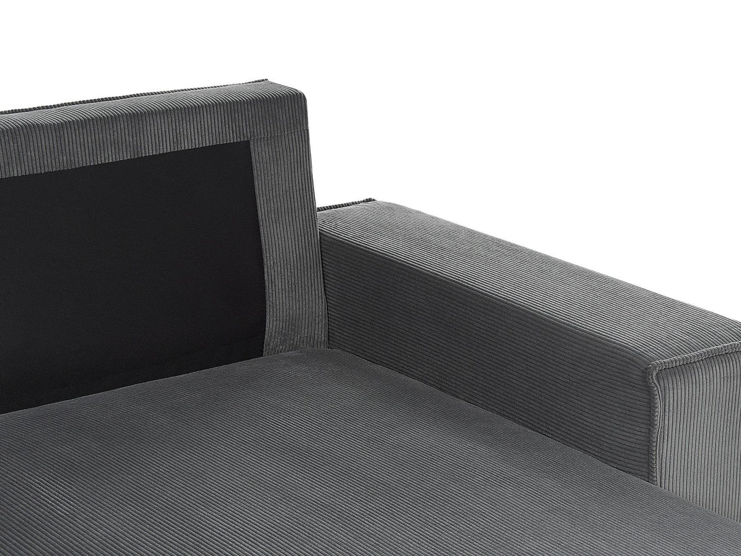 Abacka Sofa Bed Graphite Grey Corduroy Left Hand