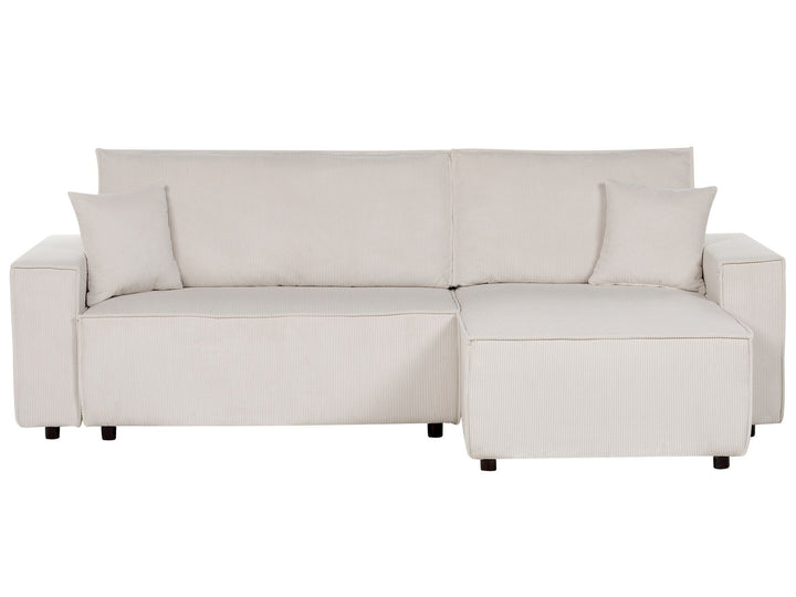 Abacka Sofa Bed Off-White Corduroy Left Hand