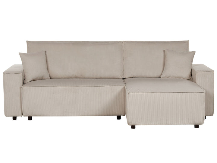 Abacka Sofa Bed  Beige Corduroy Left Hand
