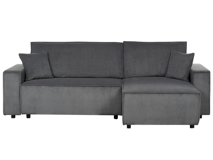 Abacka Sofa Bed Graphite Grey Corduroy Left Hand