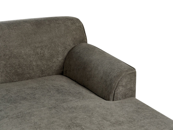 Simos Right Hand Jumbo Cord Corner Sofa Dark Green