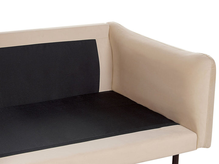 Vinterbro Right Hand Velvet Corner Sofa Beige