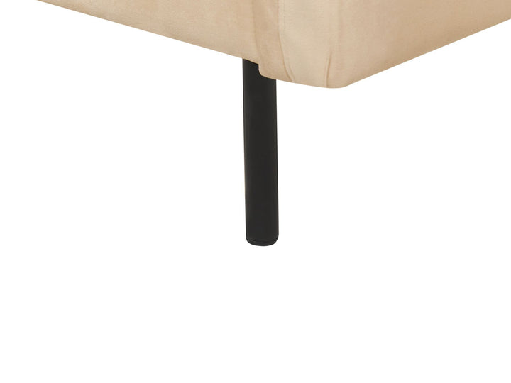 Vinterbro Right Hand Velvet Corner Sofa Beige