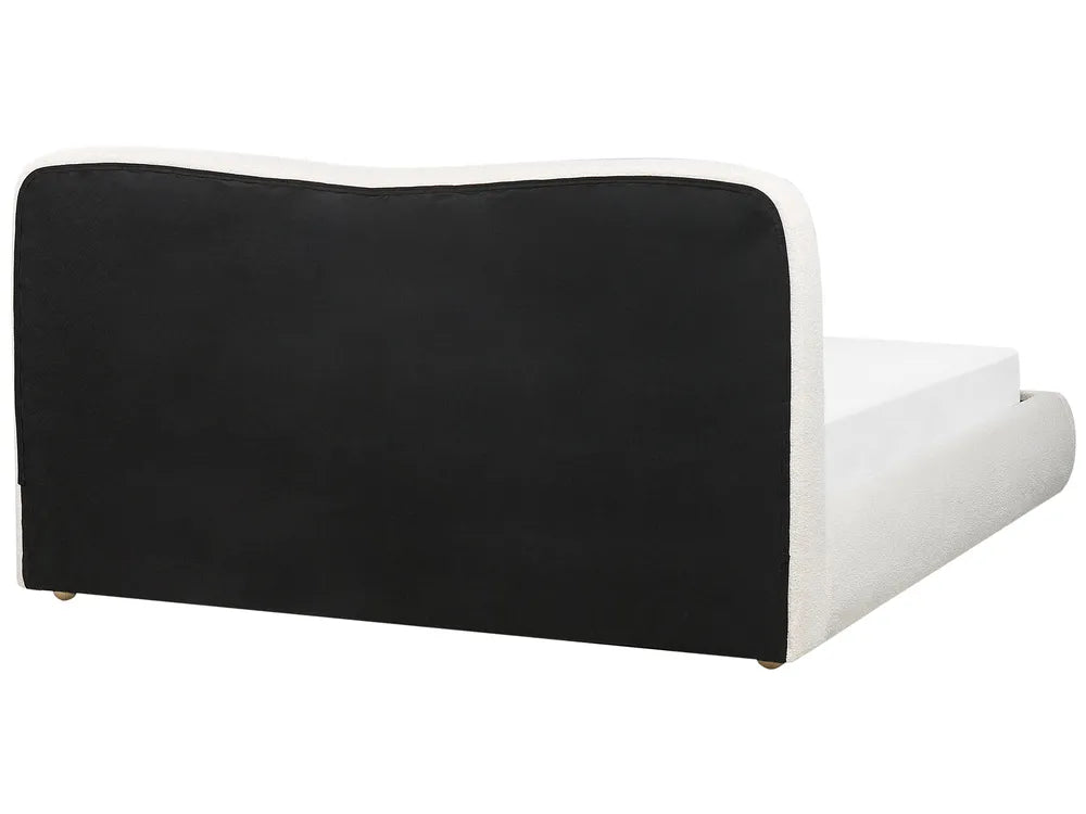 Ottoman Bed Boucle 160 x 200 cm (EU King Size) Off-White Lorelai