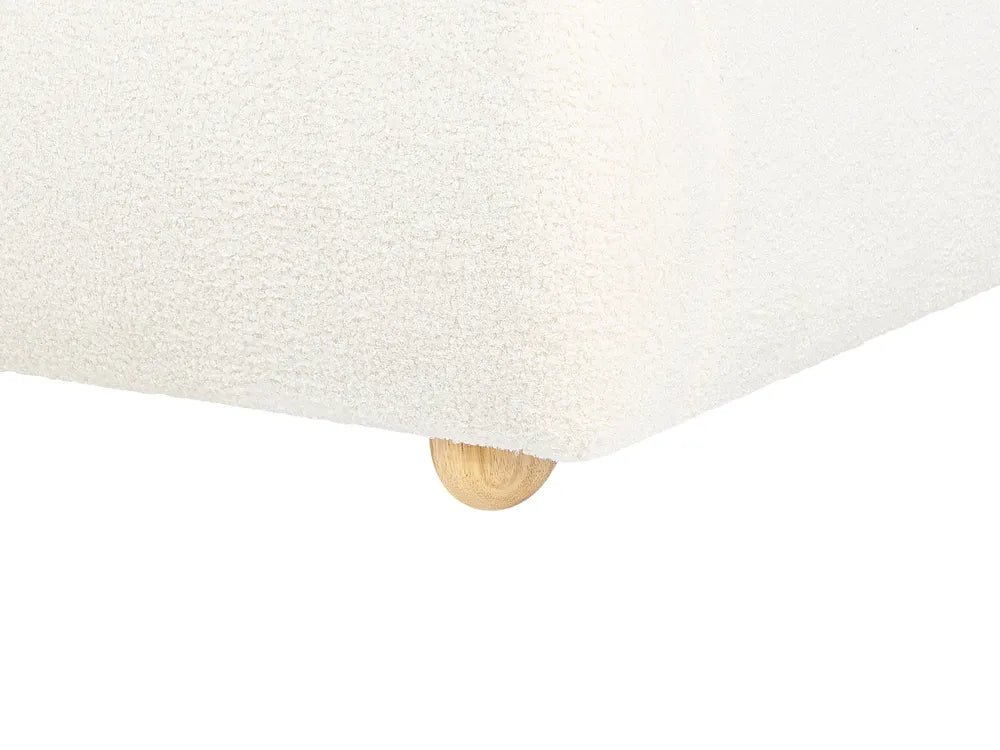 Ottoman Bed Boucle 160 x 200 cm (EU King Size) Off-White Lorelai