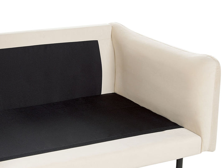 Vinterbro Right Hand Velvet Corner Sofa Light Beige