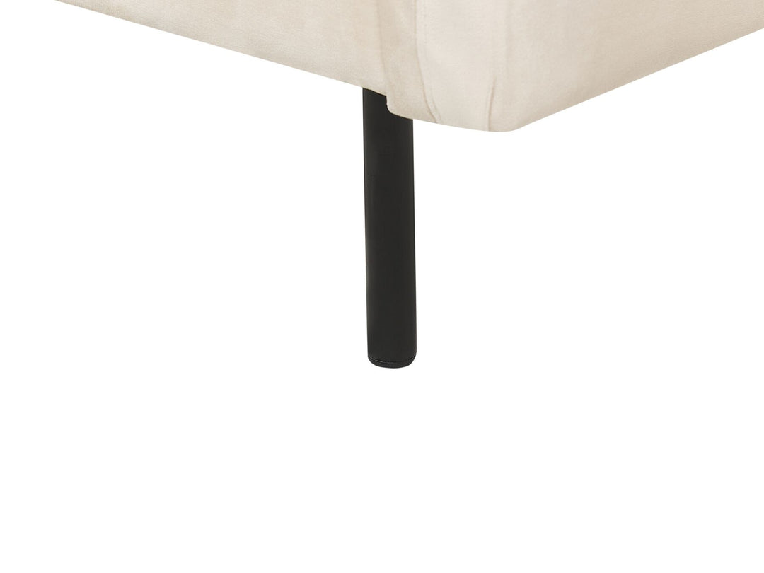 Vinterbro Right Hand Velvet Corner Sofa Light Beige