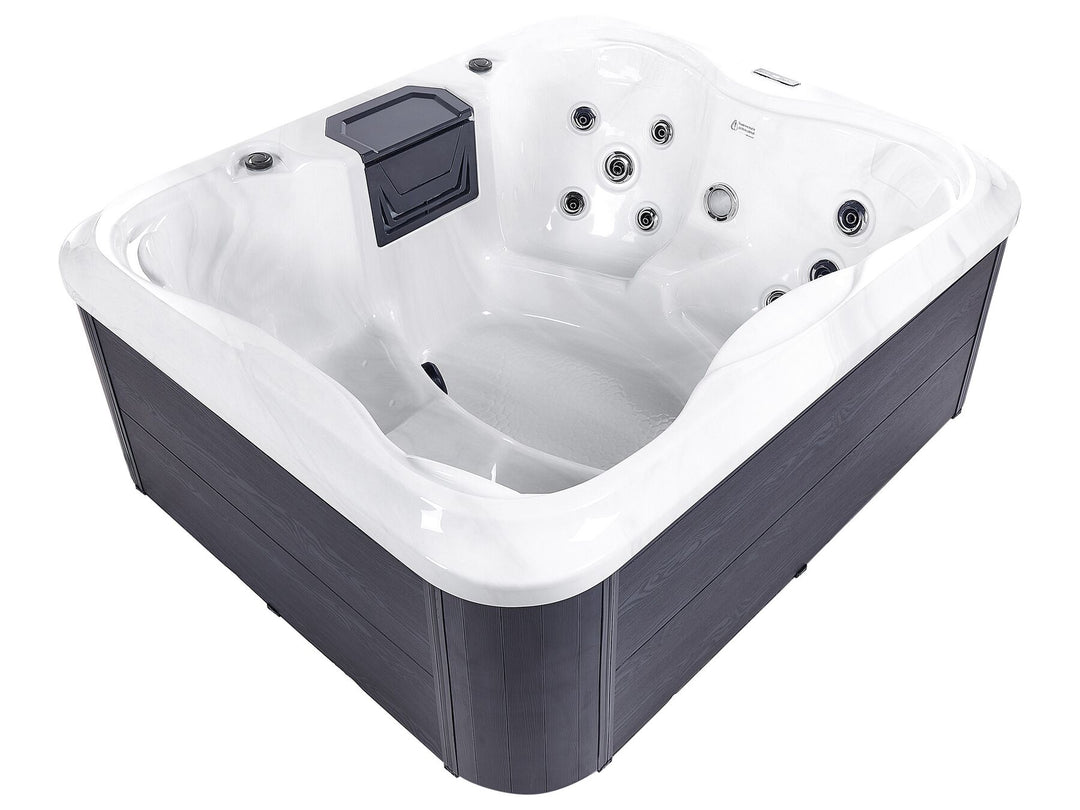 Square Hot Tub with LED White  Arcelia
