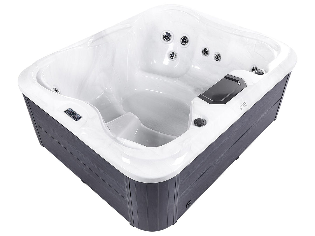 Square Hot Tub with LED White  Arcelia