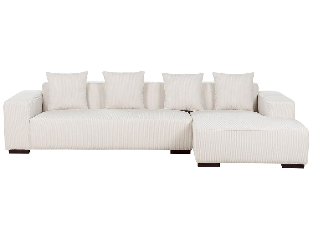 Lungo Corner Sofa Schwarz Schwarz Corduroy