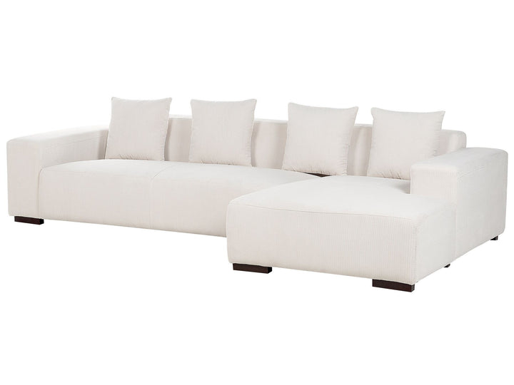 Lungo Corner Sofa Schwarz Schwarz Corduroy