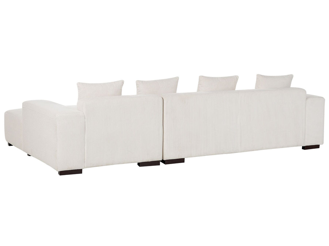 Lungo Corner Sofa Schwarz Schwarz Corduroy