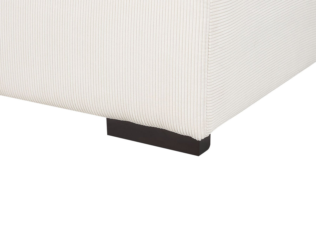 Lungo Corner Sofa Schwarz Schwarz Corduroy