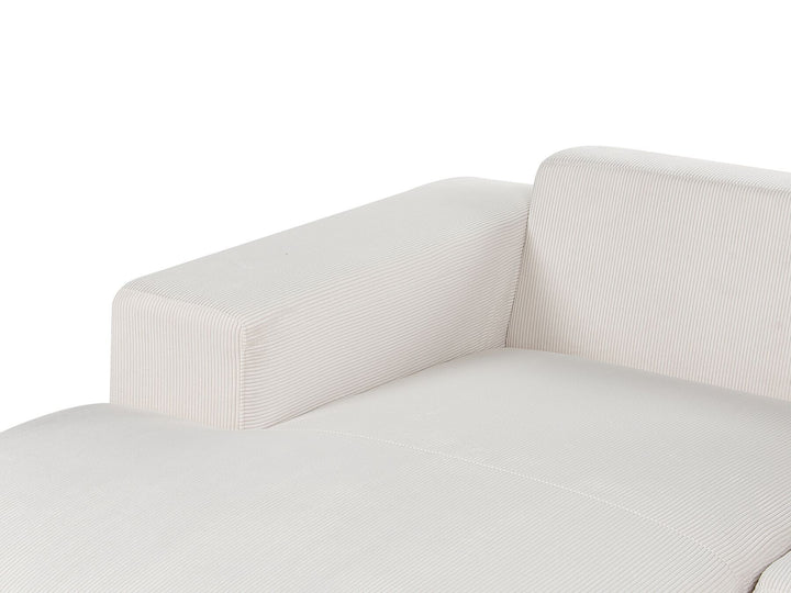 Lungo Right Hand Jumbo Cord Corner Sofa Off-White
