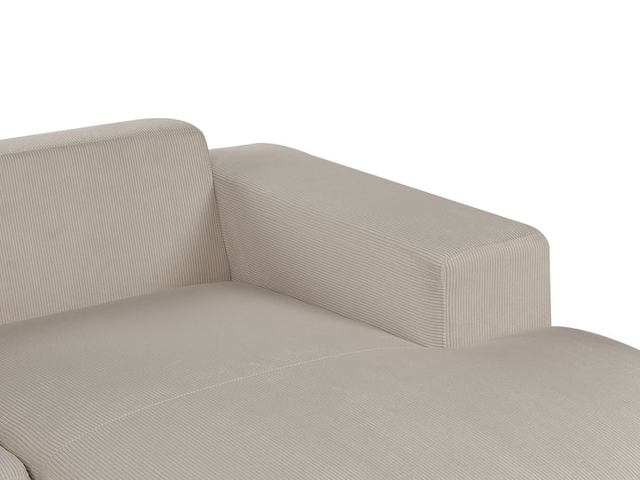 Lungo Left Hand Jumbo Cord Corner Sofa Beige