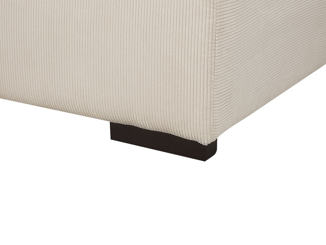 Lungo Right Hand Jumbo Cord Corner Sofa Beige